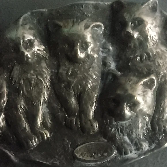 Vintage Silver/Pewter Toned Cats Lightweight Brooch Pin - Picture 5 of 16